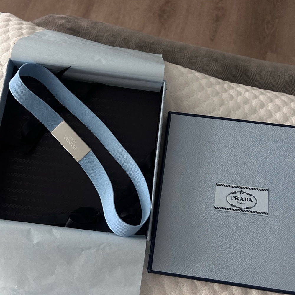 Prada gift box with accessories can use as headband